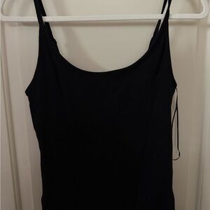 Black Ribbed Tank Top dress